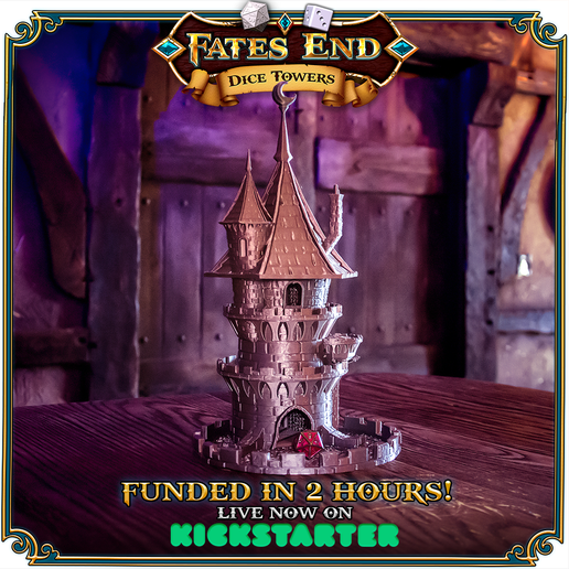 MMF-Cults.png Free STL file Fates End - Dice Tower - FREE Wizard Tower!・3D printer model to download, Kimbolt