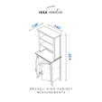 \NSPIREP BRUSALI HIGH CABINET MEASUREMENTS Miniature IKEA-inspired Brusali High Cabinet for 1:12 Dollhouse, Miniature Dollhouse Cabinet, IKEA Dollhouse Furniture