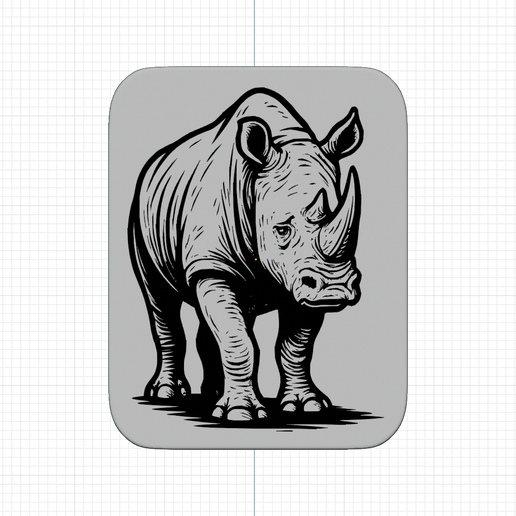 Rhino Stamp - 3D model önizlemesi