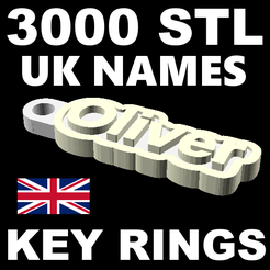 CoverImageUK.png 3000 STL FILES OF PERSONALISED KEYCHAINS FOR UK NAMES