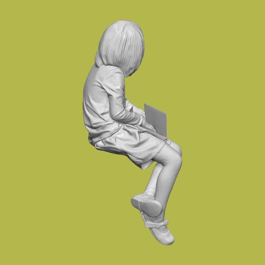 DOWNSIZEMINIS_girlsit191c.jpg GIRL SIT FOR DIORAMA PEOPLE CHARACTER