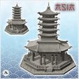 2.jpg Asian pagoda with multiple floors on platform (30) - Asia Terrain Clash of Katanas Tabletop RPG terrain China Korea