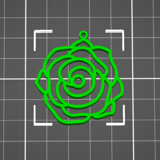 ROSE, FLOWER, PENDANT FOR NECKLACE, JEWELRY, EARRINGS, KEYCHAIN, CHARM 3D model