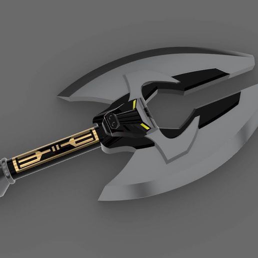 🦬 Black Bison Axe from Power Rangers Wild Force・Free OBJ File for 3D ...