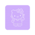 HellowKitty006-7cm10x10.stl Set Stencil + Cutter "Hellow Kitty #1".