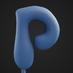Letter-P1.png Fichier STL Lettre P en dessin animé・Modèle à télécharger et à imprimer en 3D