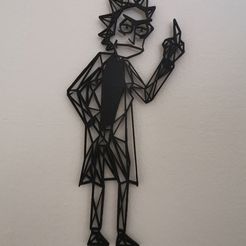 IMG_20200601_191528.jpg Free STL file Rick Sanchez wall art・3D printing template to download