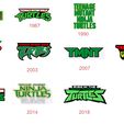 all.jpg TMNT all logos 1984 to 2023 Renderable and Printable