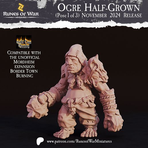 👹 Ogre Maneaters - Ogre Half-Growns・ 3D File for 3D printing・Cults