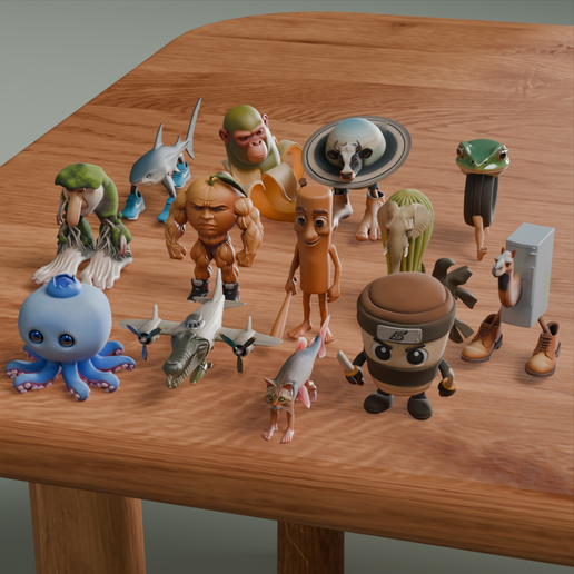 🗝️ 13 Conjunto de porta-chaves e figuras de ação Brainrot