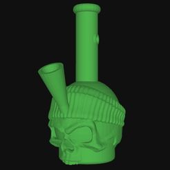 Captura-de-Pantalla-2023-03-21-a-las-1.40.27.jpg STL file MINI-BONG BONG SKULL 66X99X138MM GRINDERKING PRINTING WITHOUT STANDS・3D printable model to download