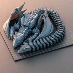 Winged_Dragon_V01.png PRINT IN PLACE ARTICULATED TOY _Winged_Dragon