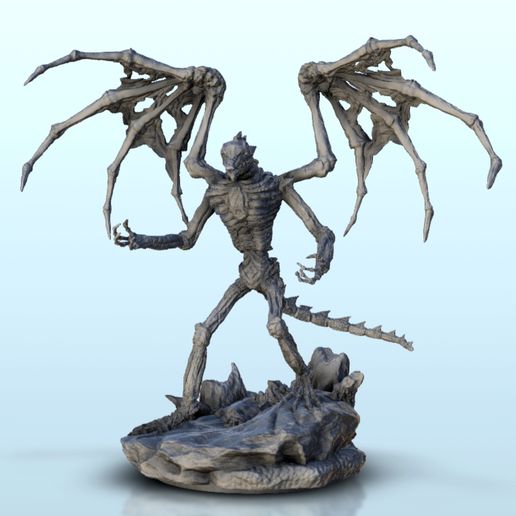 Lord skeleton with wings - Darkness Chaos Medieval Age of Sigmar Fantasy Warhammer 3D model