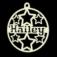 Hailey.png French Names Christmas Xmas Decoration