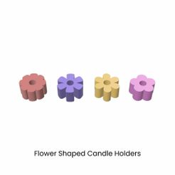 Flower-Candle-Holder.jpg Retro Flower Shaped Candle Holder Set, 4 Shapes, Spring Home Decor