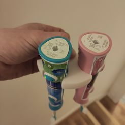 1680761586385.jpg STL file Philips sonicare for kids dual wall holder・3D printable design to download