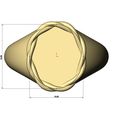 Braided-wire-halo-oval-signet-06.jpg Braided wire engravable oval signet ring 3D print model