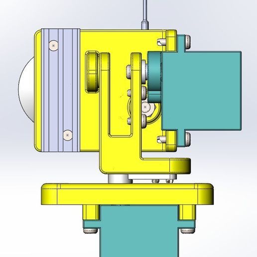 📷 Rotating camera mount with spotlight・Free STL File for 3D printing・Cults