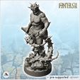1-PREM.jpg Evil creature with horns, cape and spiked tail (8) - Medieval Fantasy Magic Feudal Old Archaic Saga 28mm 15mm Chaos Darkness Demon