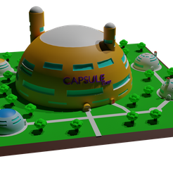 3.png Lowpoly 3d Model Of Capsule Corp Building From Dragon Ball