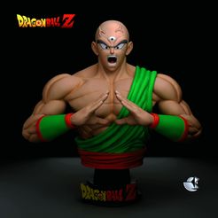 render-1.jpg Archivo 3D ten shin han bust・Modelo para descargar y imprimir en 3D