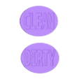 Clean Dirty Signs.stl Flip & See Clean / Dirty Sign