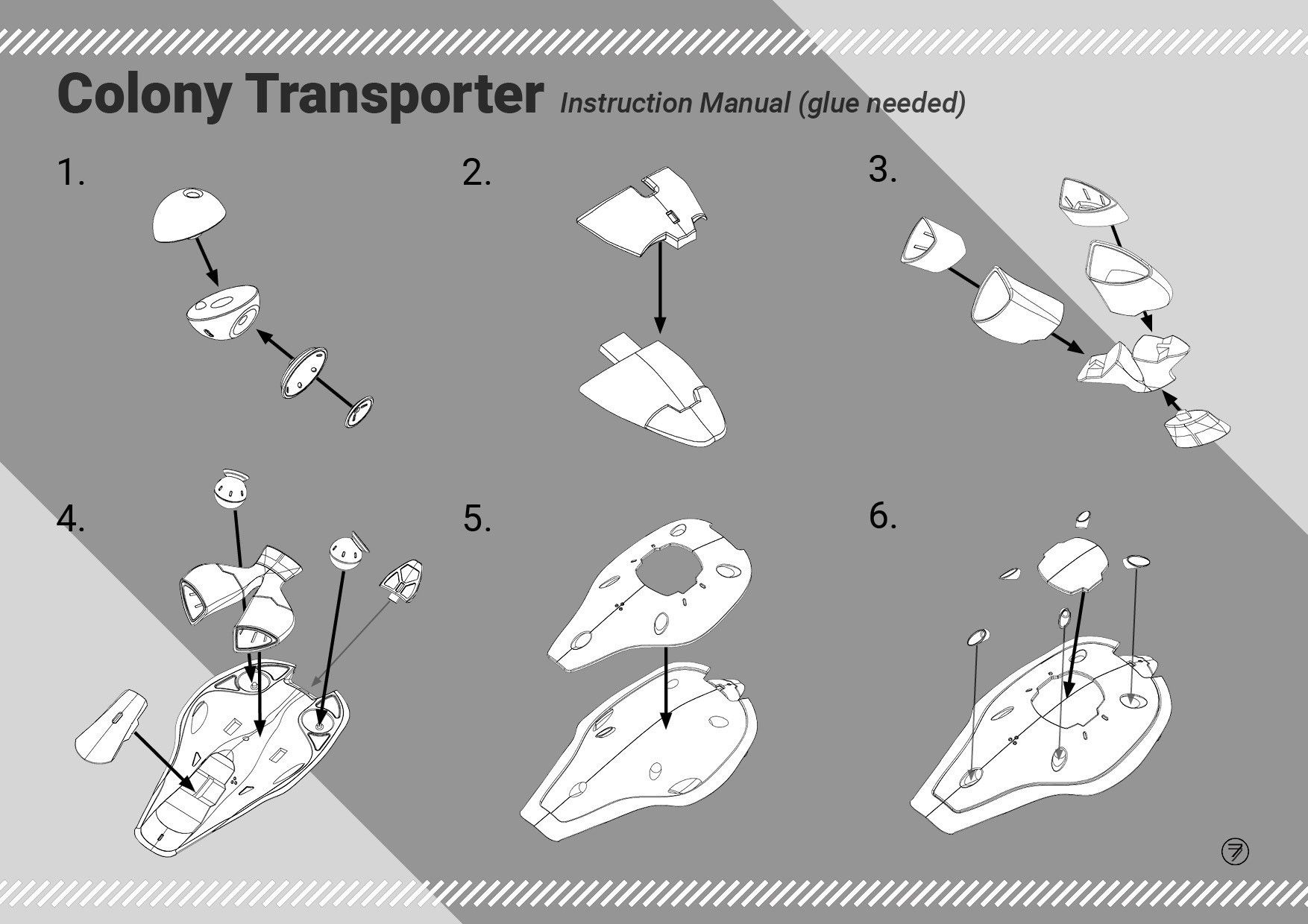 instruction.jpg Download free STL file Colony Transporter model kit 1:72 • 3D printing model, 77LEE77