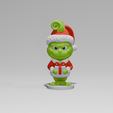 G1.png Modelo 3D do Grinch com prenda - Ornamento de Natal divertido
