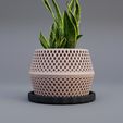 Geometric-Flower-Vase-view-3.jpg Geometric Flower Vase – Modern 3D Printed Decor