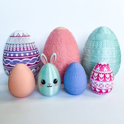IMG_1203_jpg.jpg 3D file Easter Egg Collection with Twist Off Lid and Bonus Dino Egg・3D printable model to download