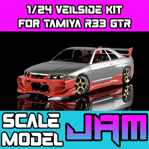 👽 1/24 VEILSIDE R33 GTR BODYKIT FOR TAMIYA・ STL File for 3D