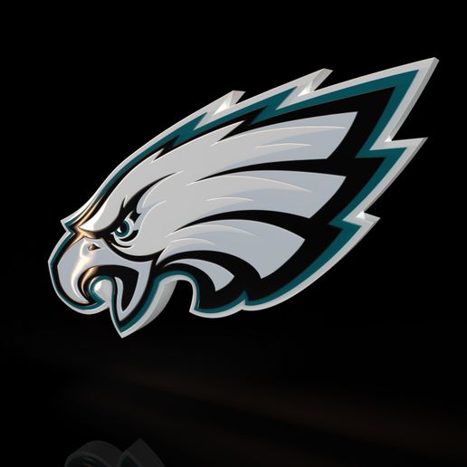 Philadelphia Eagles NFL Football Team Logo 3D Model