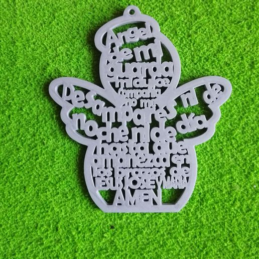 Llavero Ángel De Mi Guarda Oración Mdf 3mm 55 Pzas | Envío Gratis