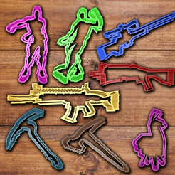 todo.png STL-Datei Fortnite Cookie Cutter Set・Modell zum Herunterladen und 3D-Drucken