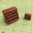 dresseropen.jpg 1:24 Five Drawer Dresser- working and solid versions