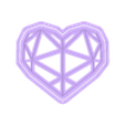 Diamond Heart Valentines cookie cutter.stl Diamond heart -  SAN VALENTINES DAY COOKIE CUTTER STL