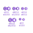 Metric Screw and nut (7).stl Tornillos y tuercas de 6mm a 14mm