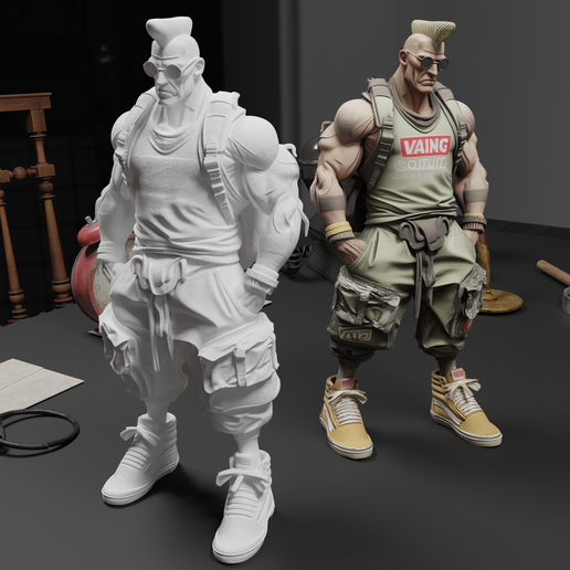 Urban Tactical Street Fighter Muscular Mohawk Warrior