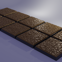 40mm-base-ovw.png Fichier STL 10x 40mm base carrée avec sol fissuré v2 (+toppers)・Objet pour imprimante 3D à télécharger