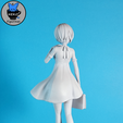 Rei-Back.png Asuka and Rei Summer Dress - Evangelion Anime Figurine STL for 3D Printing
