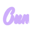 CUM.stl Cartel de neon Feliz cumpleaños