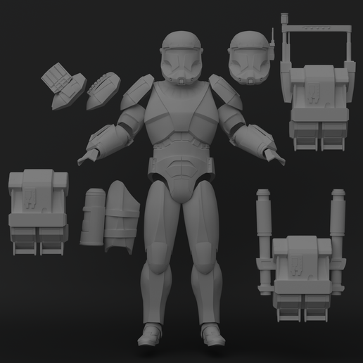 RC1.png Clone Republic Commando - One12 - STL files 3D print model