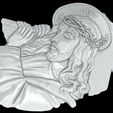 2.jpg Jesus with a cross pendant medallion jewelry 3D print model
