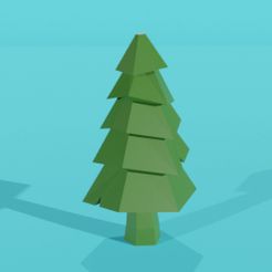 resize-1000x1000-5-2.jpg STL file Low Poly Christmas Pine Tree [COMMERCIAL LICENSE]・3D print object to download