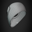 2099SpiderManBack34RightWireFrame.png Spider Man 2099 faceshell for Cosplay 3D print model