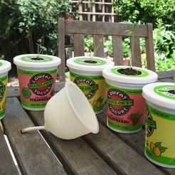 yogurtcupSIP_display_large_display_large.jpg Free STL file Yogurt Cup Self Irrigating Planter・3D printable model to download