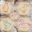 Без-имени-1.jpg Stencil (set) bird cookie cutter