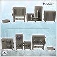 2.jpg Set of modern exterior accessories of buildings with air conditioner (2) - Modern WW2 WW1 World War Diaroma Wargaming RPG Mini Hobby