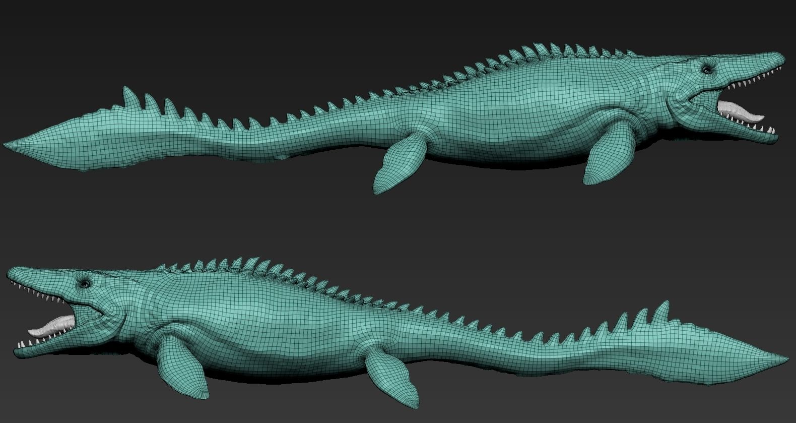 T5.jpg OBJ-Datei Mosasaurus herunterladen • Modell zum 3D-Drucken, F-solo