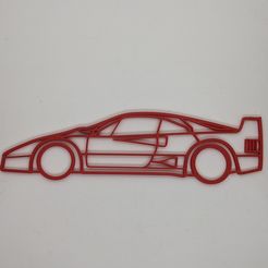 Décoration-murale-F40.jpg STL file Wall decoration Ferrari F40・3D printable model to download